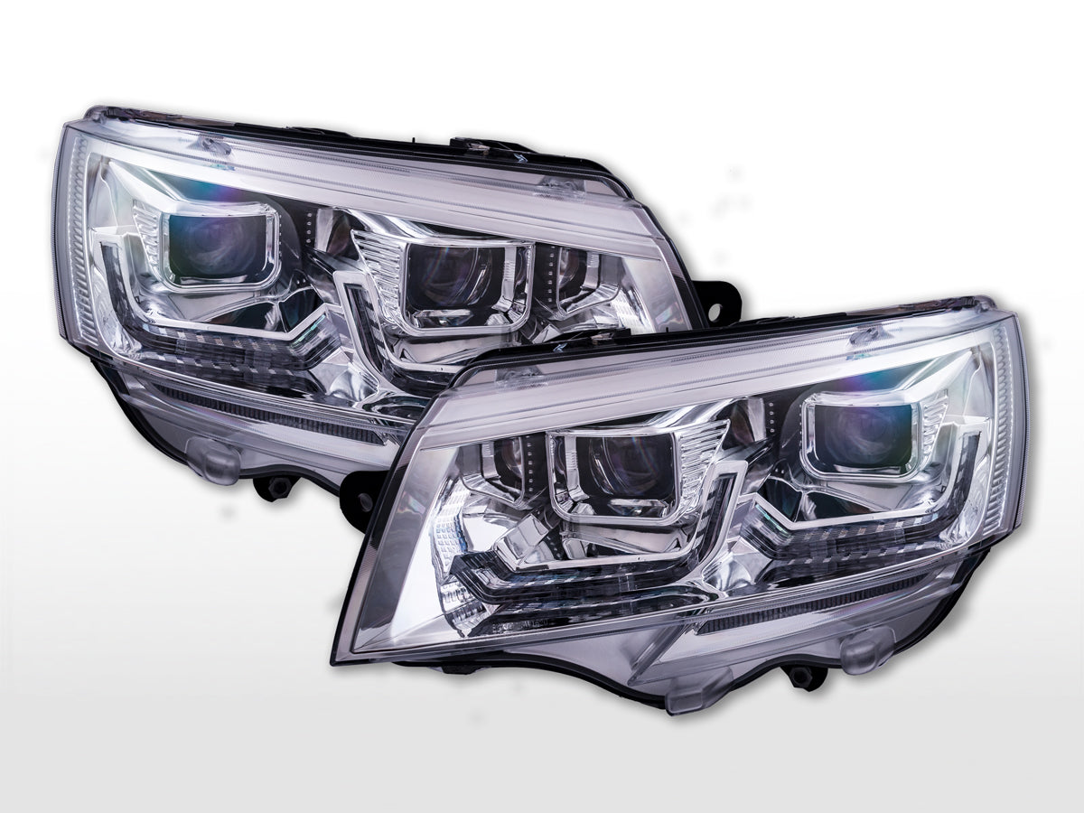 LED/Halogen Scheinwerfer Set VW T6 Bj. Ab 20 chrom LED/Halogen Scheinwerfer Set VW T6 Bj. Ab 20 chrom
